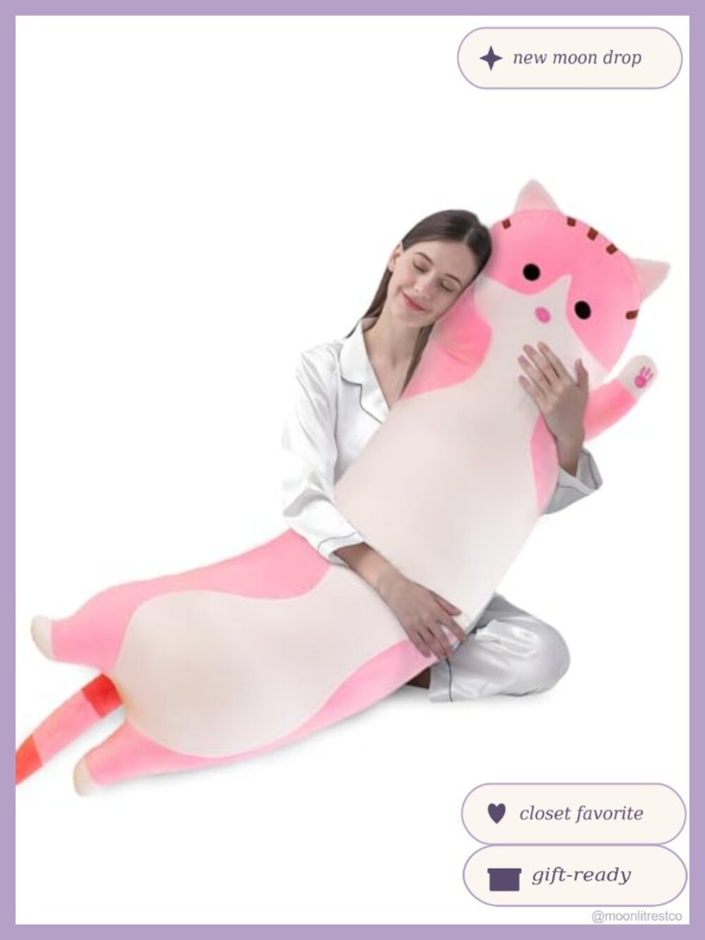 Plush Cat Stuffed Kitten Hugging Pillow Soft Toy Gift for Kids